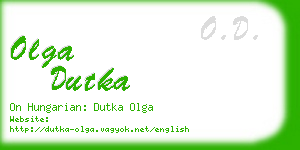 olga dutka business card